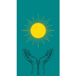 Elde Açan Güneş Temalı Telefon Duvar Kağıdı