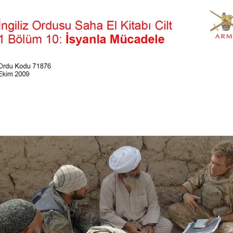 İngiliz Ordusu İsyanla Mücadele ve Şehir Operasyonları Doktrini (AFM Vol 1 Part 10)