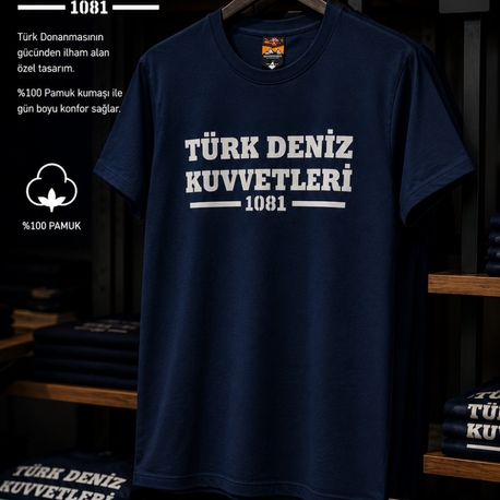 %100 Pamuk Türk Deniz Kuvvetleri 