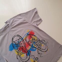 Kadın  Oversize Bisiklet Yaka Tshirt-Pudra