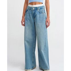 Boxer Detaylı Tint Yıkama Pantalon