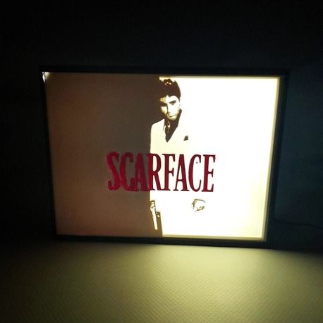 Scarface Poster Led Lightbox – Efsanevi Film Sahnesi Artık Senin Odanda