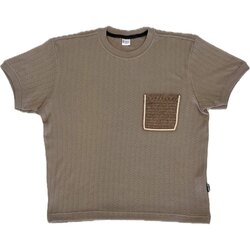 Sıfır Yaka Cepli Oversize T-Shirt