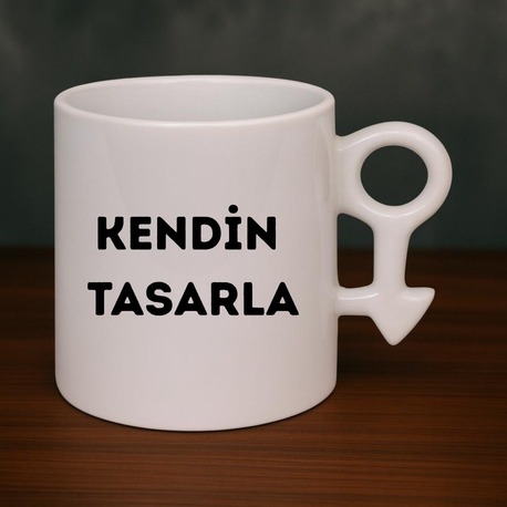 Cinsiyet Sembol Porselen Kupa 