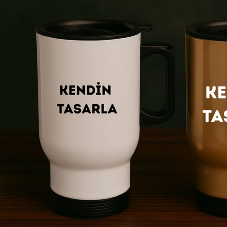Kulplu Çelik Bardak Termos