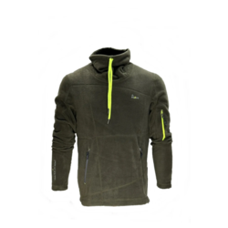 Polar Haki Yüksek Yakalı 3 Cep Fermuarlı Outdoor Slim Fit Kışlık Sweat 
