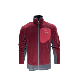 Polar Bordo Standart Fit Tam Fermuarlı 3 Cepli Outdoor Dik Yaka Sweatshirt