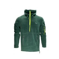 Polar Yeşıl Yüksek Yakalı 3 Cep Fermuarlı Outdoor Slim Fit Kışlık Sweat