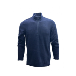 Polar Sweatshirt Lacıvert Yarım Fermar Fit Bato Yaka Anti-pilling Tüylenme Yapmayan Soğuk Geçirmez