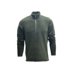 Polar Hakı Günlük Rahat Yarım Fermuarlı Dik Yaka Tüylenme Yapmayan Outdoor Polar Sweatshirt