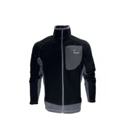 Polar Siyah Standart Fit Tam Fermuarlı 3 Cepli Outdoor Dik Yaka Sweatshirt 