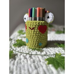 Aşk yanaklı frog pen holder