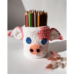 White Pig Pen Holder 