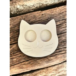 Krem kedi tealight mumluk