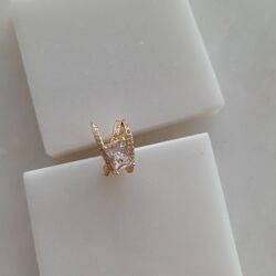 Özel Seri Zirkon Taşlı Tek Taş Kıkırdak Küpe