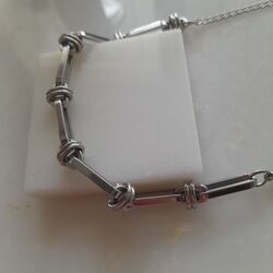 Çelik Uzun Kare Model Silver Bileklik 