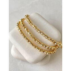  Altın Kaplama Dorika Model Gold Kolye 