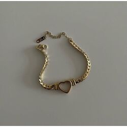 Çelik İçi Boş Kalp Model Gold Bileklik 
