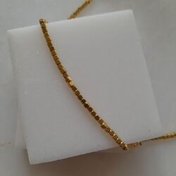 Çelik Mini Küp Gold Bileklik