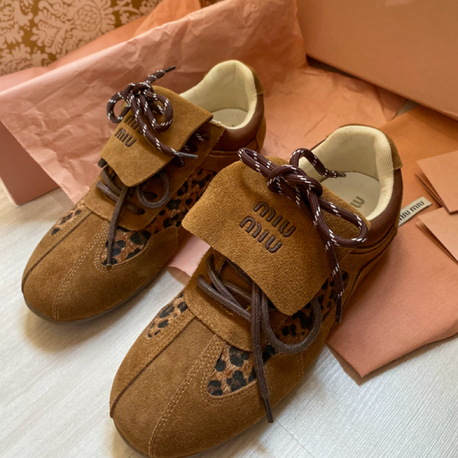 Miu Miu Leopard Sneaker – Kahverengi