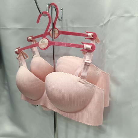 pudra pembe dolgulu push up sütyen