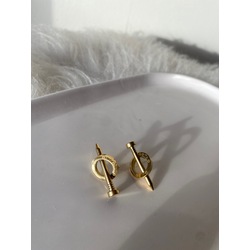 Çelik çivi küpe gold 