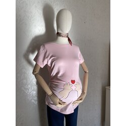 Pembe hamile tişört 
