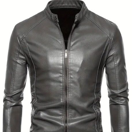 Hakiki Kuzu Derisi Spor Slim Fit Gri Renk Ceket