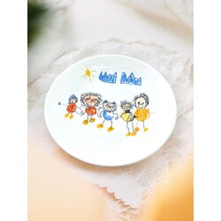 Çocuğumun ilk resmi / Kişiye özel porselen tabak 23 cm