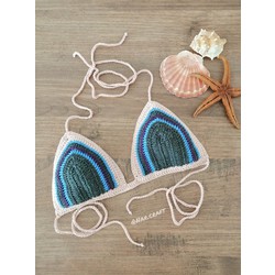 Örgü Bikini Üstü - Renkli 