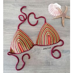 Renkli Bikini Üstü 