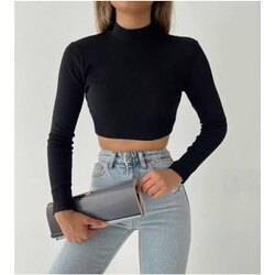 kaşkorse balıkçı yaka crop bluz