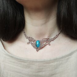 Firuze Makrome Choker