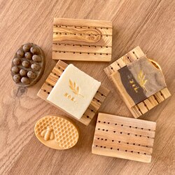 El Yapımı Ahşap Sabunluk - Zeytin Ağacı