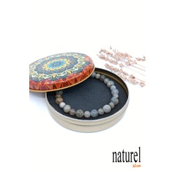 Doğal Taş Labladorit Unisex Bileklik (6-8 mm)