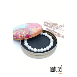 Doğal Taş Ay Taşı Unisex Bileklik (6-8 mm)