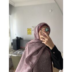 Kırmızı İpeksi Vual Şal