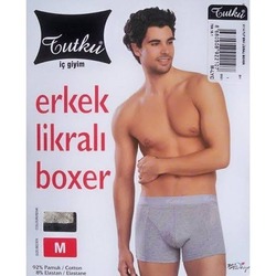 Tutku erkek gri boxer 6 adet