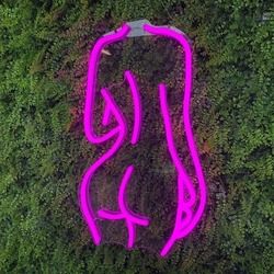Lady's Siluet - Neon Işıklı Pleksi Tabela