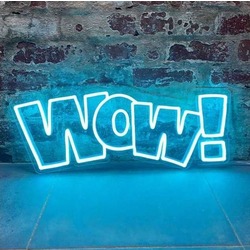 WOW - Neon Işıklı Pleksi Tabela