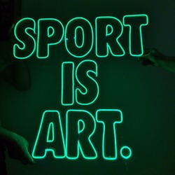 SPORT IS ART - Neon Işıklı Pleksi Tabela