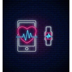 Telefon & Saat Neon Dekor