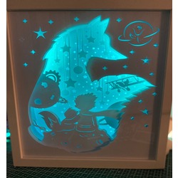 Küçük Prens 3D Gölge Kutusu | Light Box | Gece Lambası