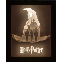 Harry Potter 3D Gölge Kutusu | Light Box | Gece Lambası