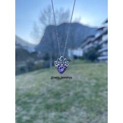 Rapunzel Heart Crown Kolye (Silver)