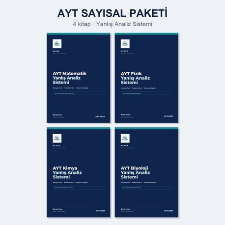 AYT Sayısal Paketi — Yanlış Analiz Sistemi (4 Dijital Çalışma Kitabı)