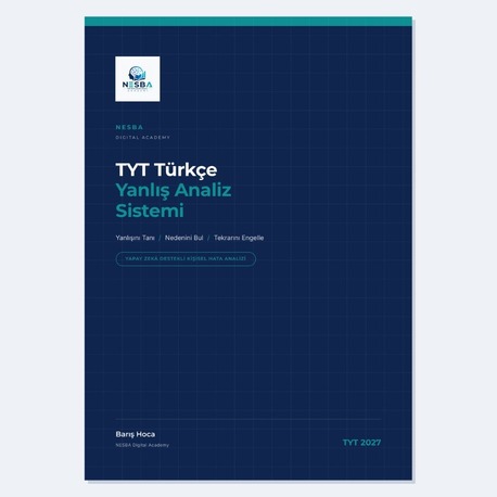 TYT Türkçe Yanlış Analiz Sistemi — Dijital Çalışma Kitabı (PDF)