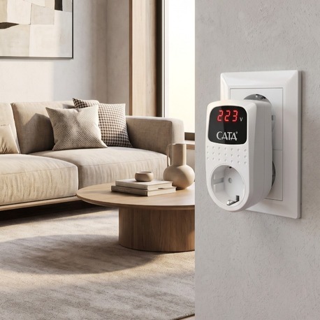  CT-9197 Dijital Akım Korumalı Priz LED Ekranlı 4000W Voltaj Koruma 