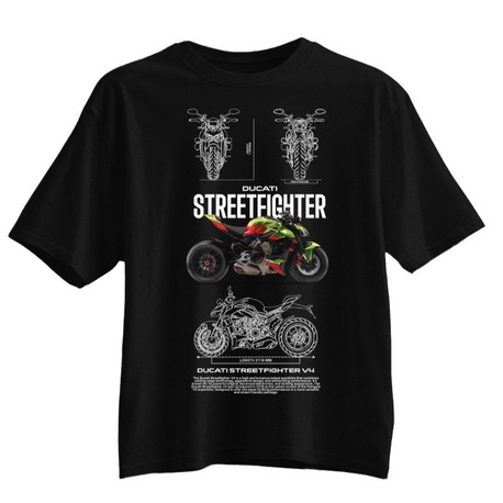 JEXTROWEAR Ducati Streetfighter Unisex Oversize Tişört