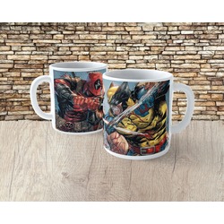 Deadpool & Wolverine Tasarımlı Porselen Kupa Bardak